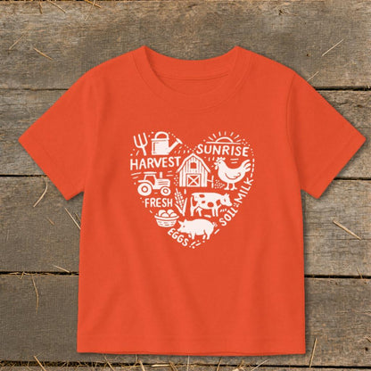 Farming Heart Toddler Tee