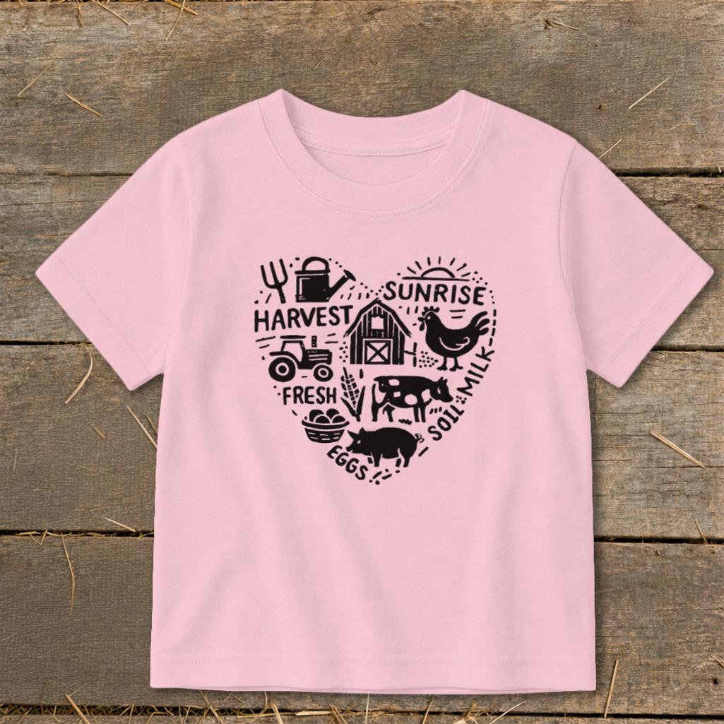 Farming Heart Toddler Tee