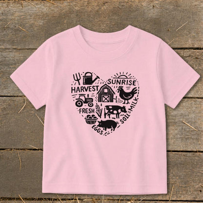 Farming Heart Toddler Tee