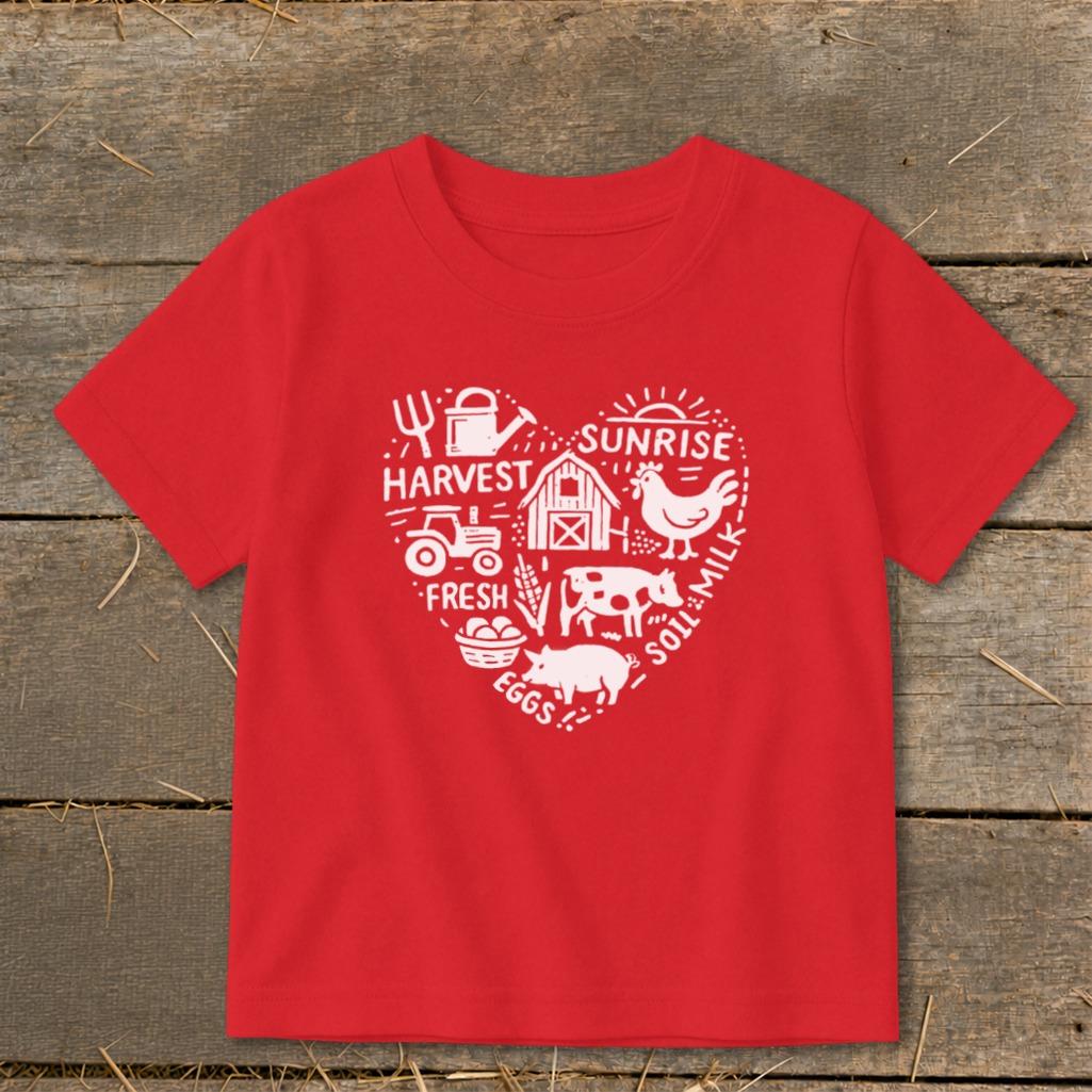 Farming Heart Toddler Tee