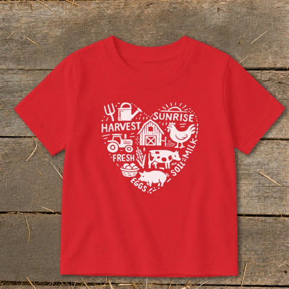 Farming Heart Toddler Tee