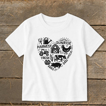 Farming Heart Toddler Tee