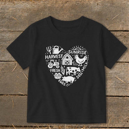 Farming Heart Toddler Tee