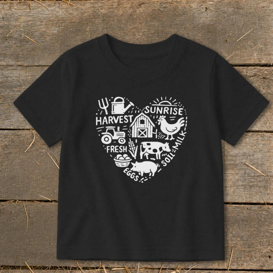 Farming Heart Toddler Tee