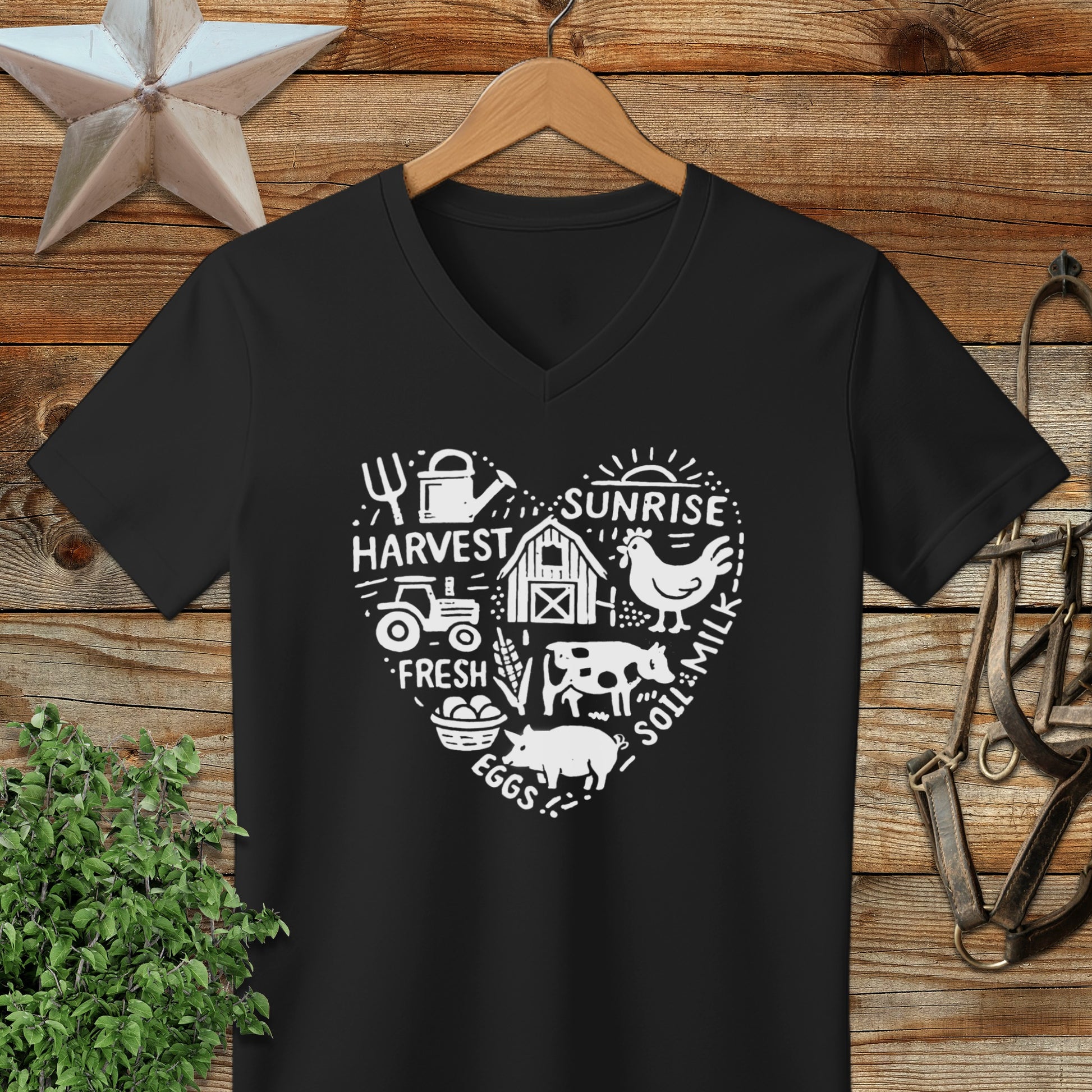 Farming Heart V-neck