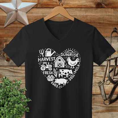 Farming Heart V-neck