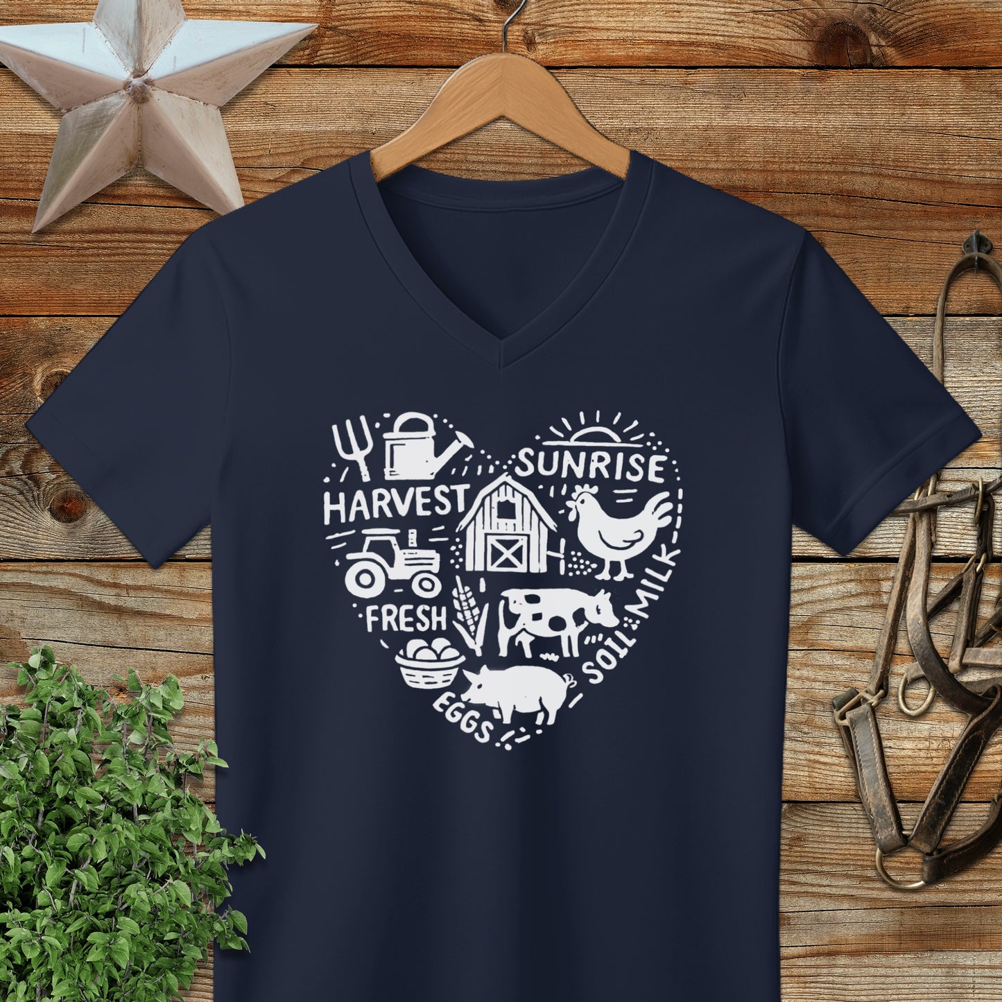 Farming Heart V-neck