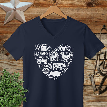 Farming Heart V-neck