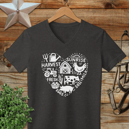 Farming Heart V-neck