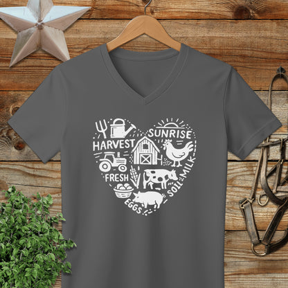 Farming Heart V-neck
