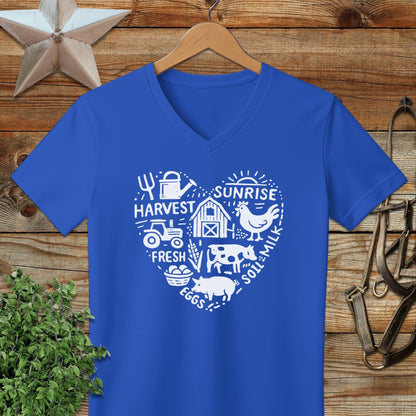Farming Heart V-neck