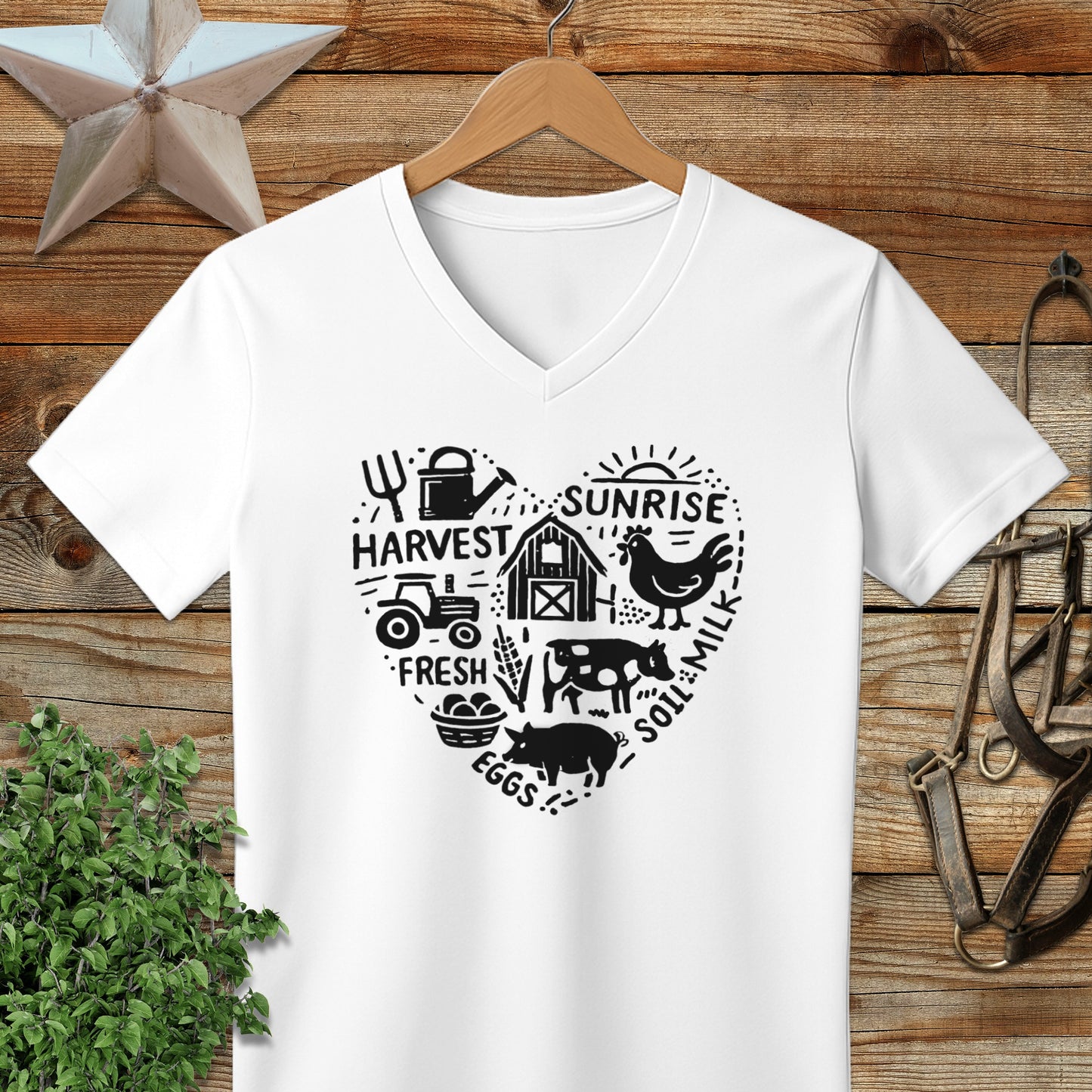 Farming Heart V-neck