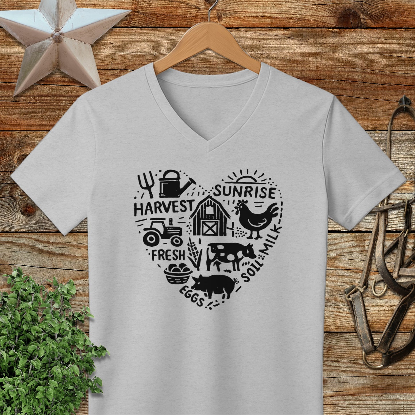 Farming Heart V-neck