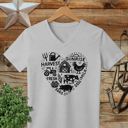 Farming Heart V-neck