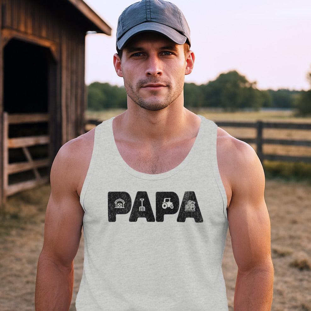 Farming Papa Tank Top