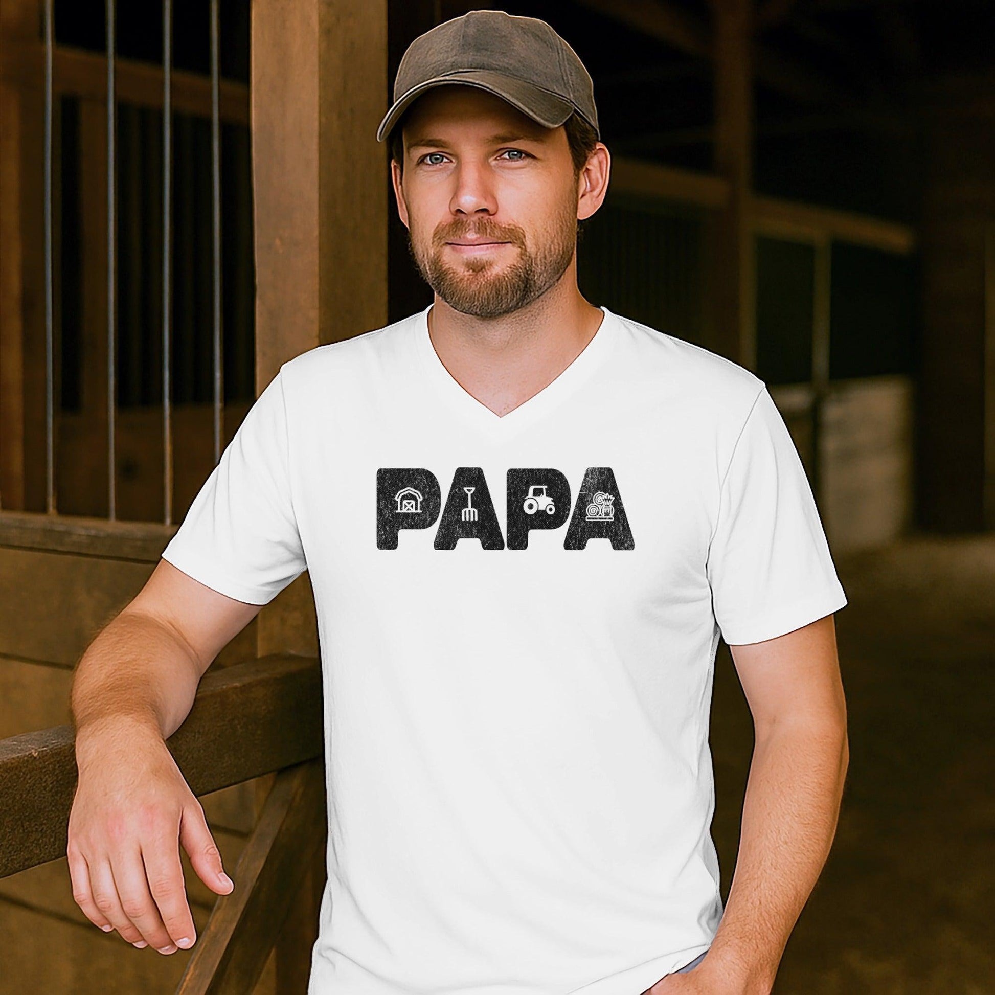 Farming Papa V-neck
