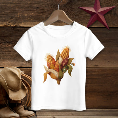 Faux Embroidery Fall Corn Stalk T-shirt (Toddler)