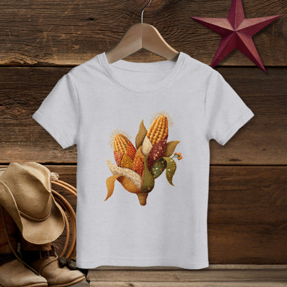 Faux Embroidery Fall Corn Stalk T-shirt (Toddler)