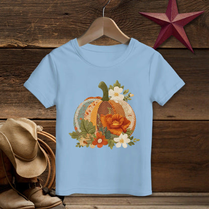Faux Embroidery Fall Pumpkin T-shirt (Toddler)