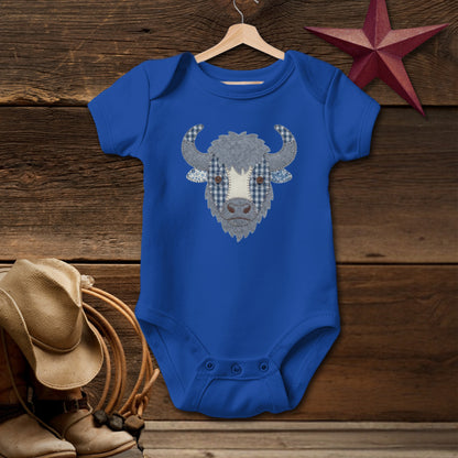 Faux Patchwork Bison Bodysuit (Baby)