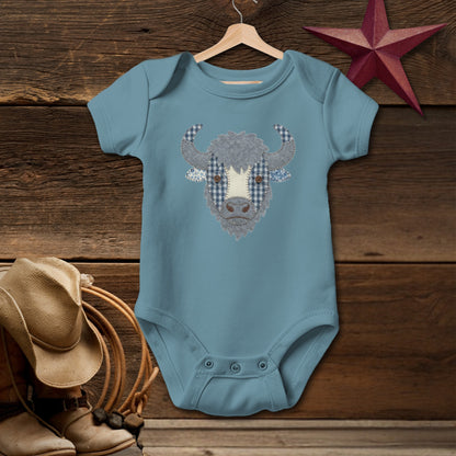Faux Patchwork Bison Bodysuit (Baby)