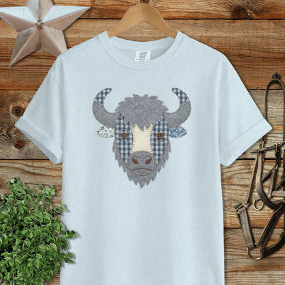 Faux Patchwork Bison Signature Tee