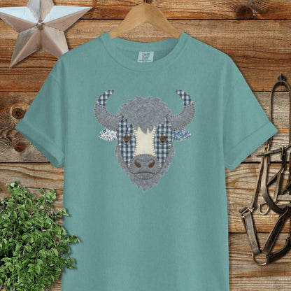 Faux Patchwork Bison Signature Tee