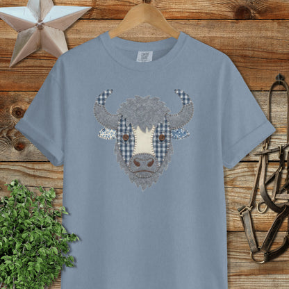 Faux Patchwork Bison Signature Tee