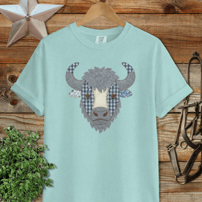 Faux Patchwork Bison Signature Tee