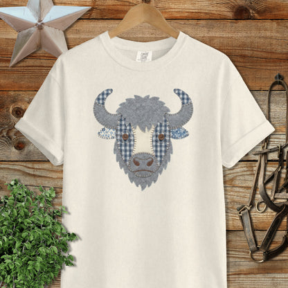 Faux Patchwork Bison Signature Tee
