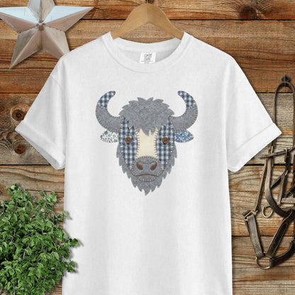 Faux Patchwork Bison Signature Tee