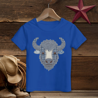 Faux Patchwork Bison T-shirt (Toddler)