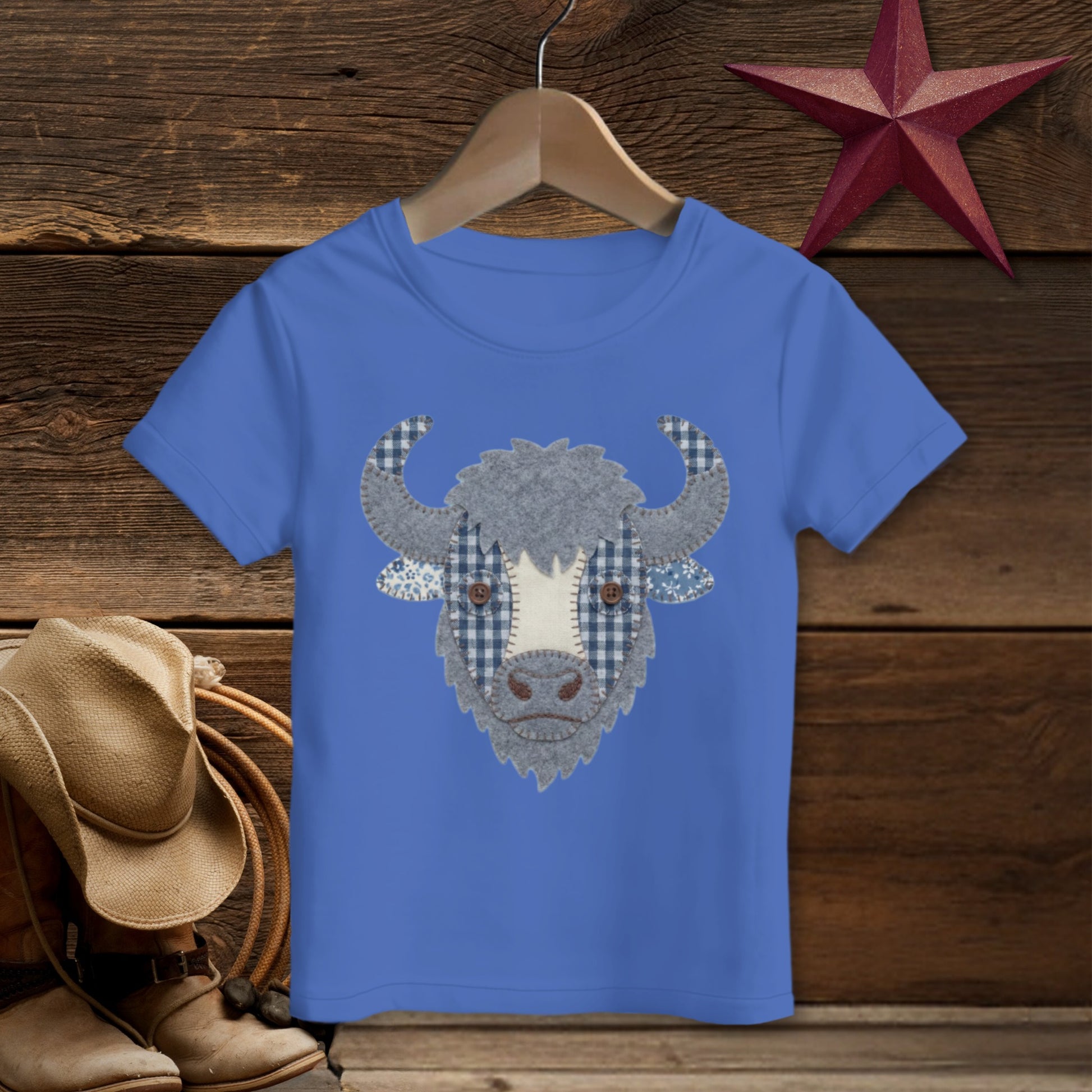 Faux Patchwork Bison T-shirt (Toddler)