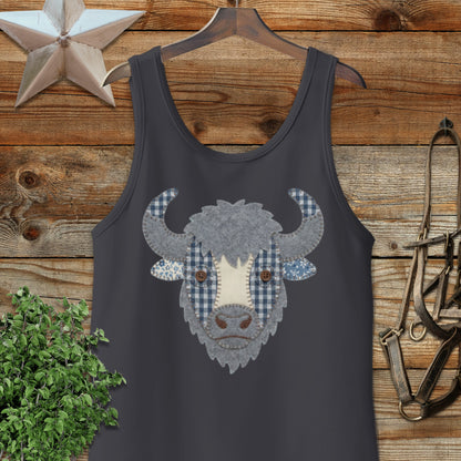 Faux Patchwork Bison Tank Top