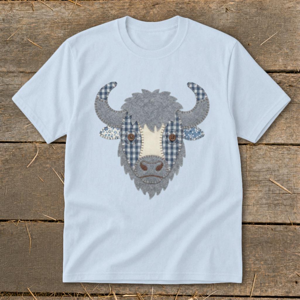 Faux Patchwork Bison Youth Tee