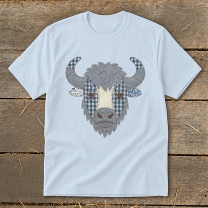 Faux Patchwork Bison Youth Tee