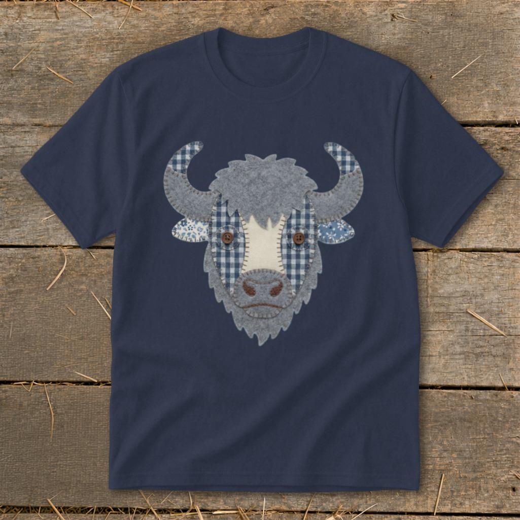 Faux Patchwork Bison Youth Tee