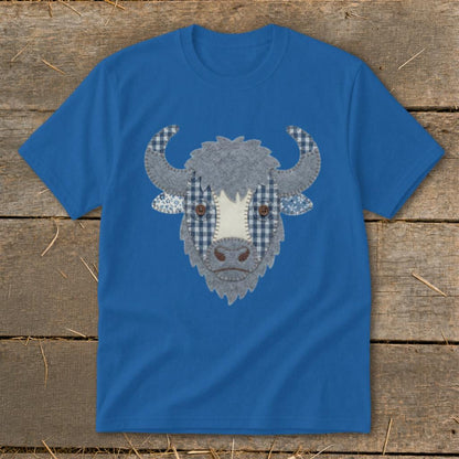 Faux Patchwork Bison Youth Tee