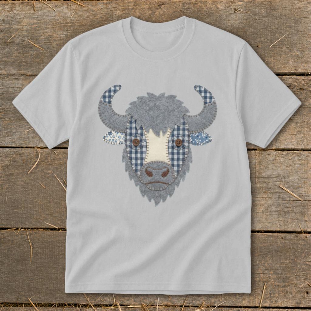 Faux Patchwork Bison Youth Tee
