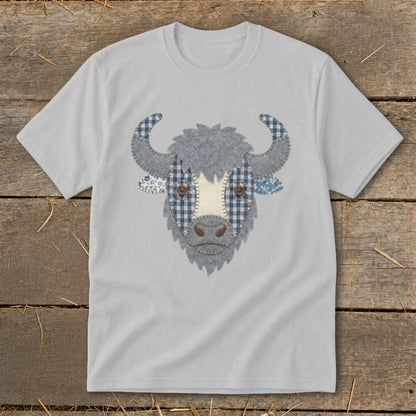 Faux Patchwork Bison Youth Tee