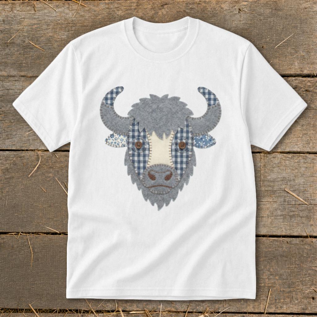 Faux Patchwork Bison Youth Tee