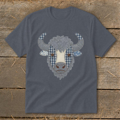 Faux Patchwork Bison Youth Tee