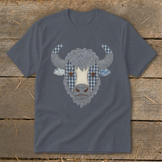 Faux Patchwork Bison Youth Tee