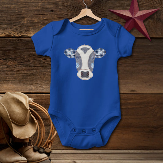 Faux Patchwork Cow Bodysuit (Baby)