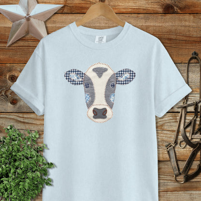 Faux Patchwork Cow Signature Tee