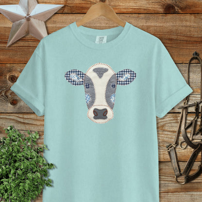 Faux Patchwork Cow Signature Tee