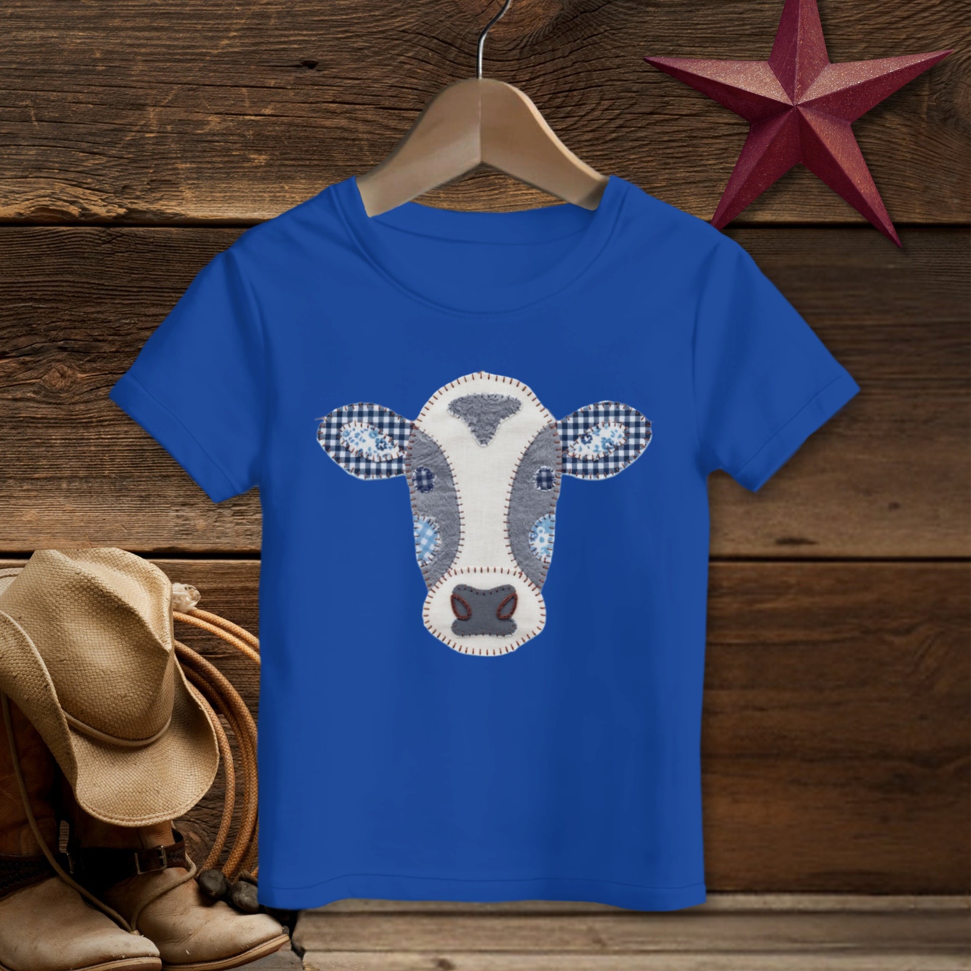 Faux Patchwork Cow T-shirt (Toddler)