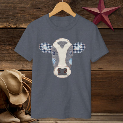 Faux Patchwork Cow T-shirt (Youth)