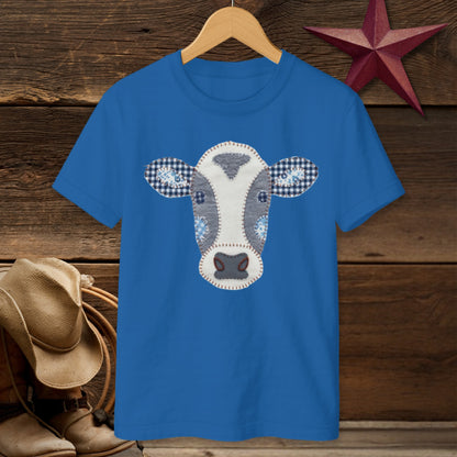 Faux Patchwork Cow T-shirt (Youth)