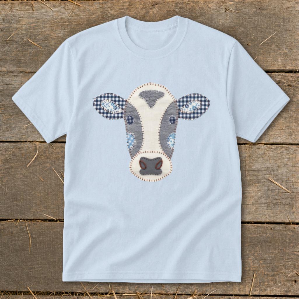 Faux Patchwork Cow Youth Tee